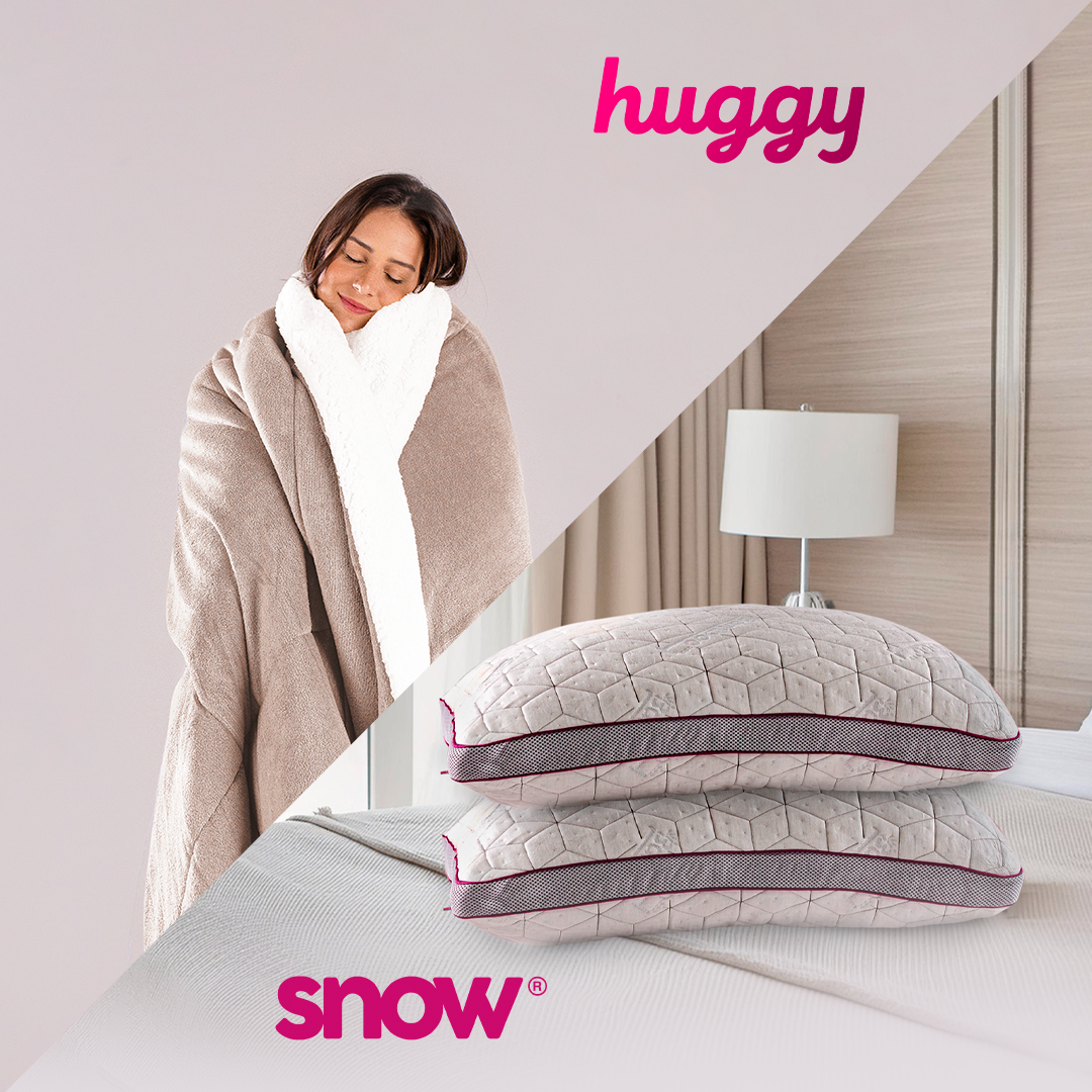 Kit Cobertor Huggy® + 2 Travesseiros Snow®